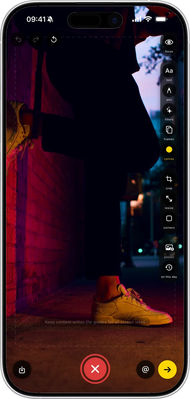 A photo taken at night