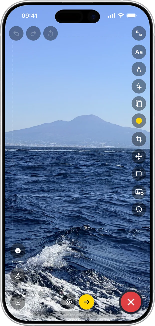 The fomo editor over a photo of the sea