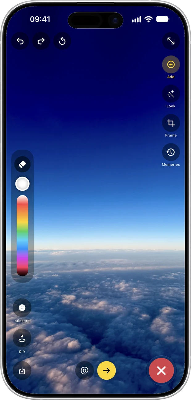 The pen tool with the full color spectrum