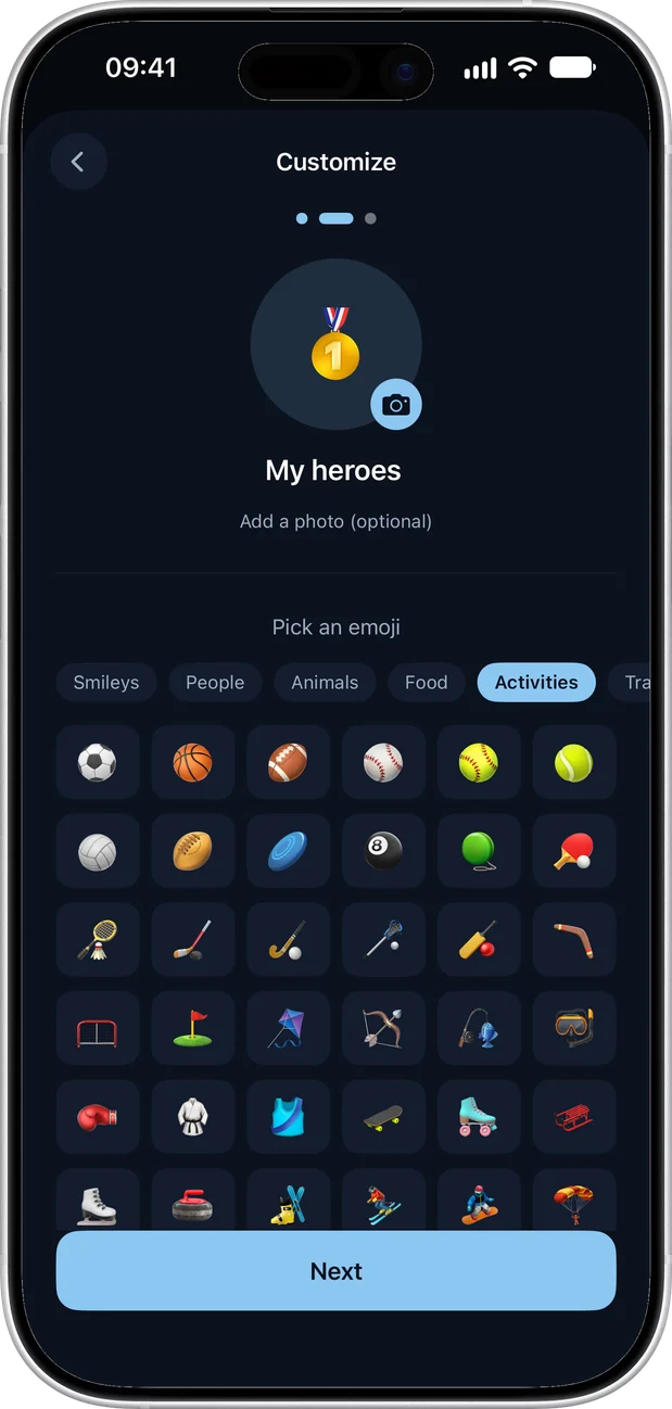 Picking an emoji for the circle