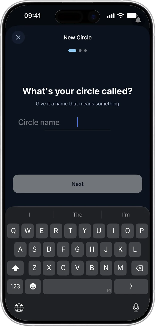Naming a new circle