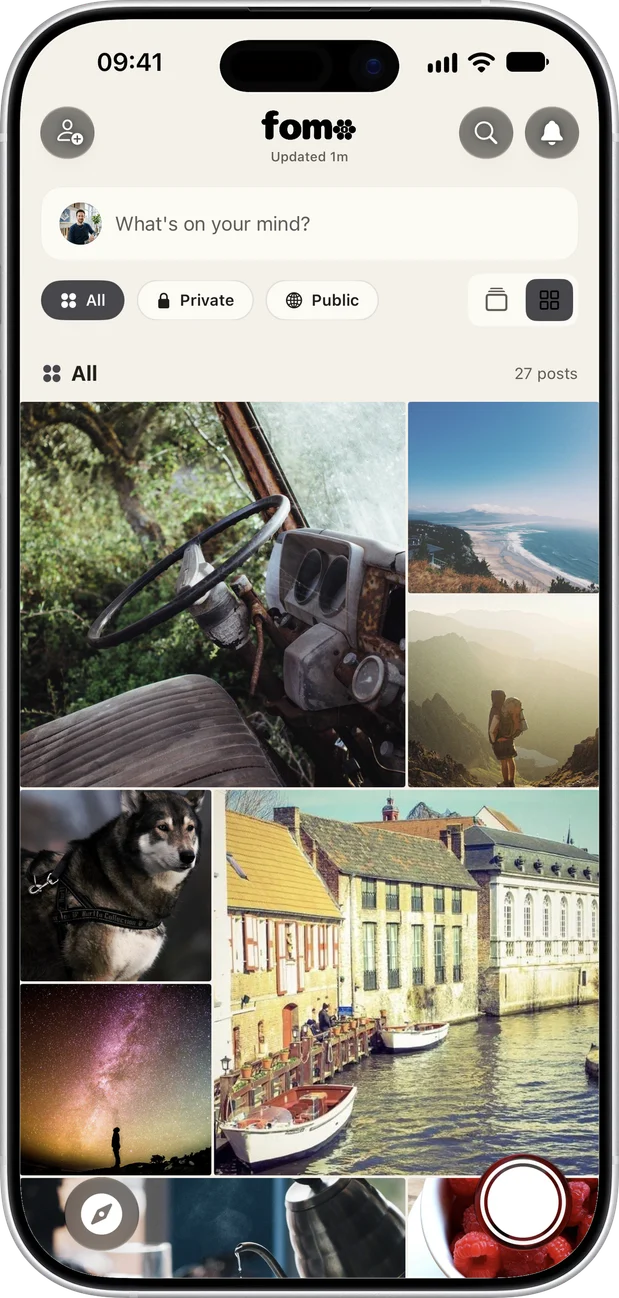 The grid view