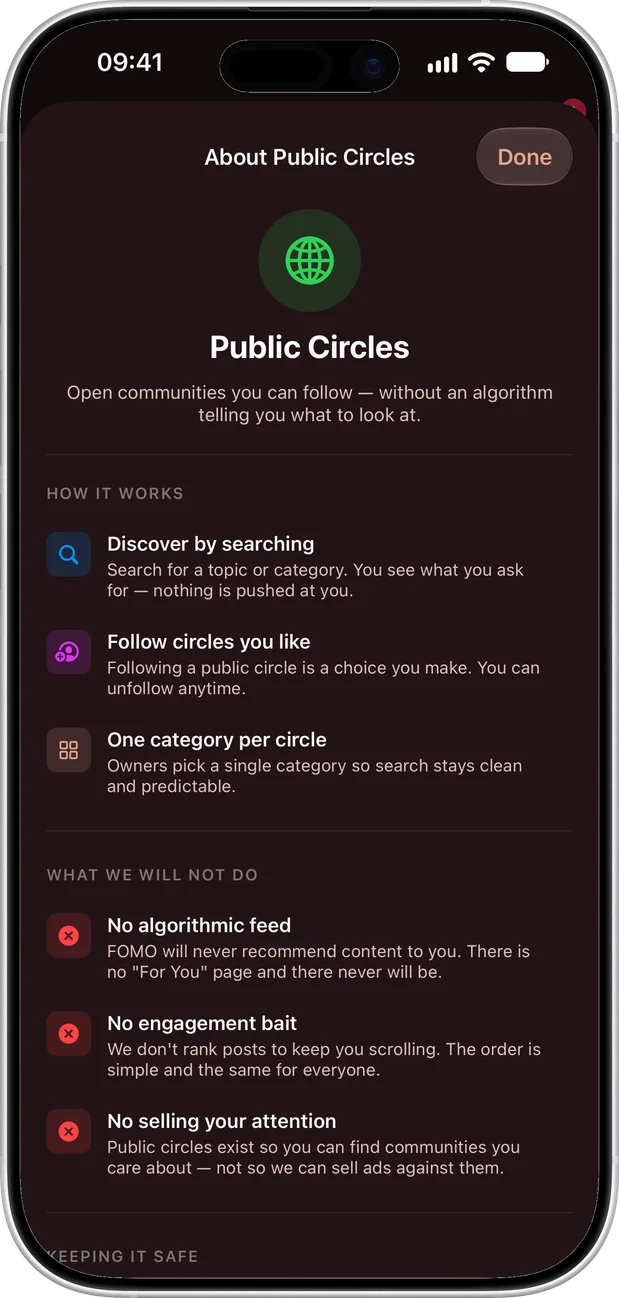 About public circles