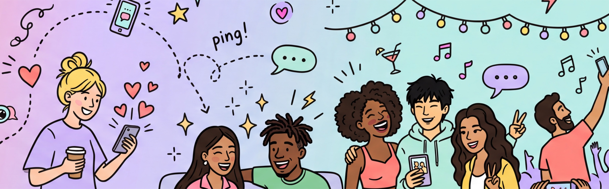 fomo — friends sharing moments together